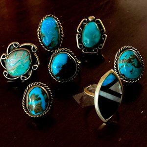Southwest Turquoise Rings- Various Sizes